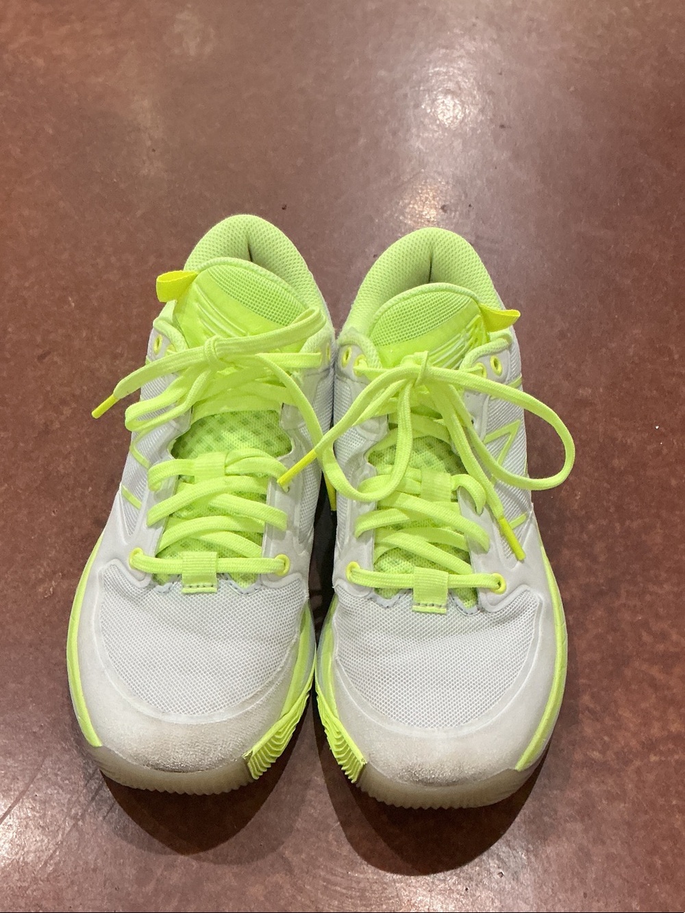 New Balance Men's or Women’s White and Neon Lime Basketball Athletic Sneakers